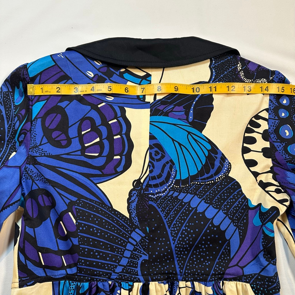 Rare Betsey Johnson Butterfly Coat Dress| Y2K Novelty Print | Collectors Piece-6 - Picture 6 of 8